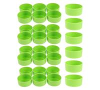 DECOMELODY 30pcs Reptile Food and Water Bowls Stable Non-tip Green Feeding Dishes for Bearded Dragon Crested Gecko Snake Tarantula Frog Hermit Crab Suitable for Terrarium and Travel Use