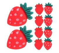DECOMELODY 30pcs Simulated Strawberry Decoration Strawberry Cake Decorations Fruit Party Decorations Cake Topper Strawberry Dessert Accessories Birthday Party Decoration Berries Resin Red