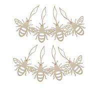 DECOMELODY 30Pcs Unfinished Wood Bee Slices DIY Wooden Cutouts for Autumn Party Crafts Hand Painting Safe Material Creative Decoration