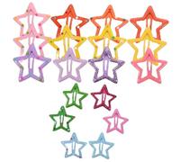 DECOMELODY 35 Pcs Five-pointed Star Hair Clips for Little Girls Lightweight Metal Snap Hair Accessories Easy to Use for Daily Wear and Parties Random Color