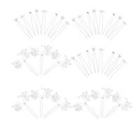 DECOMELODY 36pcs U Shaped Hair Pins Rhinestone Pearl Flower Hair Fork Bridal Wedding for Bridesmaids Women Elegant Updo