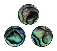 DECOMELODY 3Pcs Abalone Shell Finger Buttons for Trumpet Replacement, Small Size Musical Instrument Parts with Inlay, Suitable for Brass Trumpet Accessories