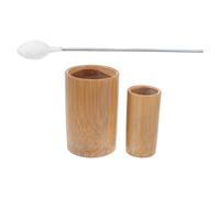 DECOMELODY 3Pcs Bamboo Cupping Cups Carbonized Massage Suction for Back Neck Relief Household Cupping Accessories