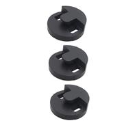 DECOMELODY 3pcs Black Round Cello Mute Rubber Tourte-style Sound Dampener String Protection Volume Reducer for Quiet Practice Sessions Essential Cello Accessory