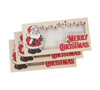 DECOMELODY 3pcs Christmas Money Holder Wood Cash Organizer Festive Card Wallet Lightweight Party Favor for and Cash Presents