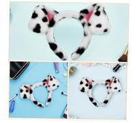 DECOMELODY 3PCS Dalmatian Headband Soft Dog Ear Hairbands Fit for Teens Adults Realistic Spotted Ear Accessories for Halloween Cosplay Birthday Parties