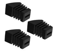 DECOMELODY 3pcs Drum Feet Rubber Pads Drum Set Stand Protectors Leg Covers Non-slip Rubber Replacement Accessories Rack Protection