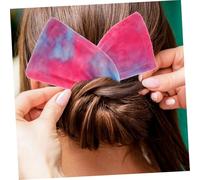 DECOMELODY 3pcs Elastic Bow Hair Bun Maker Comfortable Hair Curler Tool for Women Lightweight Headbands Suitable for Various Head for Ballet French Twist Sock Bun Hairstyles Random Color