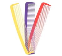DECOMELODY 3pcs Giant Wide Tooth Comb for Halloween Carnival Prank Props Lightweight Oversized Hair Combs in Red Yellow Purple for Costume Accessories and Theatrical Fun