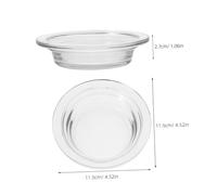 DECOMELODY 3PCS Glass Wax Melt Warmer Dish Replacement Liner Round Bowl Plate Reusable Oil Holder Compatible with Scented Wax Aromatherapy for Home Office Living