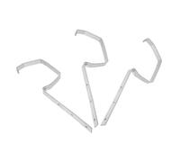 DECOMELODY 3pcs Gutter Bracket Drain Pipe Bracket Rain Gutter Fixed Rack Rain Support Holder Roof Racks Hanging Mount Iron Silver