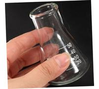 DECOMELODY 3pcs Laboratory Glassware Beaker Measuring Cylinder Conical Flask Heat Resistant Borosilicate Chemistry Tools for Students and Professionals with Scale for Accurate Measurement