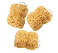 DECOMELODY 3pcs Natural Honeycomb Bath Sponges for Gentle Exfoliation and Rich Dense Foaming for Daily Showers and Home Spa Use Suitable for Men and Women