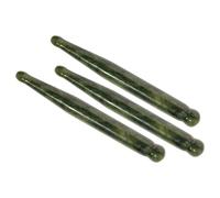 DECOMELODY 3Pcs Natural Jade Gua Sha Massage Stick Set Facial Massage Tool for Deep Tissue Scraping Face Sculpting and Green Jade Stone for Neck and Muscle Tension Relief