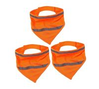 DECOMELODY 3pcs Pet Glow Dark Scarf Reflective Nylon Bandanas for Puppy Cute Triangle Pet Neck Scarves for Walking