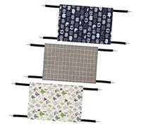 DECOMELODY 3Pcs Pet Hammock Double Sided Adjustable Strap Comfortable Hanging Bed for Hamsters Chinchillas Guinea Pigs Durable Breathable Cage Accessory