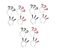 DECOMELODY 3pcs Question Mark Hair Band Non Slip Punctuation Headwraps for Halloween Parties Unique Hair Accessories for Women Versatile Styling Options