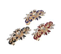 DECOMELODY 3pcs Rhinestone Bridal Hairpins Multilayer Peacock Design Wedding Hair Accessories for Women Elegant Hair Decor for Special Occasions Party Photography