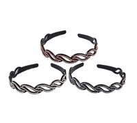 DECOMELODY 3PCS Rhinestone Teeth Headband with Crystal Accents Non-slip Hair Bands for Women Beach Party Banquet Fashion Accessories in White Blue Pink