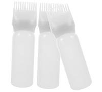 DECOMELODY 3pcs Root Comb Applicator Bottle for Hair Oiling Dying and Coloring Easy Squeeze Design for Salon and DIY Use Hairdressing Tool for Perming and Coloring