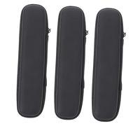 DECOMELODY 3Pcs Shockproof EVA Harmonica Case with Zippered Mesh Pouch for Harmonica Accessories Carrying Pouch for Adults and Beginners Black Protective Storage Bag