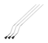 DECOMELODY 3pcs Silver Metal Drum Legs Replacement Floor Tom Support Feet Anti-slip Stand Legs for Drum Types Easy Installation and Wear-resistant