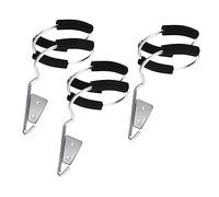 DECOMELODY 3pcs Stainless Steel Hair Dryer Holder Racks Wall Mounted Bathroom Storage Shelves for Blow Dryers Curling Irons and Straighteners Salon Space Saving Organizer with Rounded Safety