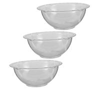 DECOMELODY 3pcs Transparent Korean Style Face Tub Lightweight Splash Facial Wash Basin for Beauty Salons Estheticians and Home Skincare Use