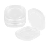 DECOMELODY 3pcs Travel-Friendly Empty Eyeshadow Palette Transparent Frosted Makeup Organizer Refillable Compartments for Makeup Artists and Beauty Enthusiasts Durable Construction