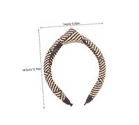 DECOMELODY 3pcs Woven Wide Headbands for Women and Knotted Straw Headdresses in White Black Brown Lightweight and Comfortable Hairbands for Face Washing Skincare Exercise and Daily Use
