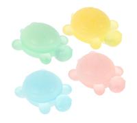 DECOMELODY 4-pack Turtle Soap Boys and Girls Soap Animal Shaped Bath Soft Gentle Essential Oils Travel Size Fun Turtle Design for Children