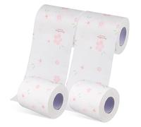 DECOMELODY 4 Rolls Decorative Floral Toilet Paper Colored Tissue for Bathroom and Office Septic Safe Embossed Pattern with Clear Separation Lines Lightweight and Portable Home Essentials