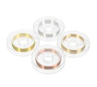 DECOMELODY 4 Rolls Fine Copper Wire for Nail Art Decoration Ultra-Thin Metal Nail Art Lines and Charms