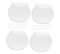 DECOMELODY 4 Sets Japanese Wind Chimes DIY Craft Kit with Transparent Glass Dome and Chime Tubes Relaxing Sound Garden Hanging Ornaments for Outdoor Patio Decorations