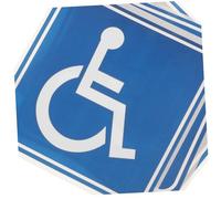 DECOMELODY 4 Sheets Disabled Wheelchair Symbol Stickers Self-Adhesive Decals for Mobility Scooter and Wheelchair Accessories Non-damaging Application for Home and Business Use