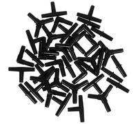 DECOMELODY 40pcs Aquarium Air Connector Set with I, T, L, Y Oxygen Pump Shunt Adapters for Fish Tank Airline Tubing Black Aquarium Air Hose Splitter Accessories