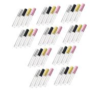 DECOMELODY 40pcs Refillable Lip Gloss Tubes with Brush Travel-friendly Reusable Containers for DIY Cosmetic Crafting Portable Abs Lip Balm Bottles in Gold Silver Black