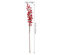 DECOMELODY 4Pcs Artificial Christmas Berry Branches 50cm Simulation Berry Decor for DIY Flower Arrangement Holiday Wreaths and Home Landscaping Ornament