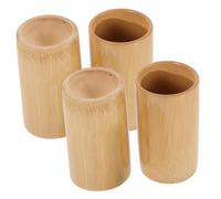 DECOMELODY 4pcs Bamboo Cupping Massage Cups 5-6cm Suction Jars for Body and Back Therapy Reusable Muscle Cupping Set for Professionals
