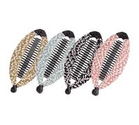 DECOMELODY 4pcs Banana Hair Clips for Women Medium Fishtail Hair Comb Clip Lightweight