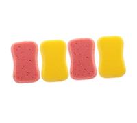DECOMELODY 4pcs Bath Sponges Exfoliating Scrubbers Soft Skin Friendly Shower Tools for Home Bathroom Material with Comfortable Massage Design Suitable for Body Cleaning and Care Random Color