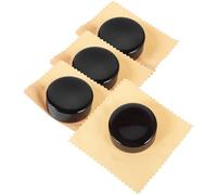 DECOMELODY 4pcs Black Rosin for Violin Cello Viola Bow, Low Powder Natural Resin String Instrument Accessory for String Maintenance and Bow Grip