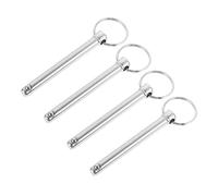 DECOMELODY 4pcs Carbon Steel Coupler Pins with Spring Loaded Ball Tip Heavy Duty Rust Resistant Trailer Hitch Safety Pins for Shipbuilding and Mechanical Use