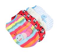 DECOMELODY 4pcs Cartoon Dog Vest for Small Dogs Warm Keeping Decorative Clothes Comfortable Pet Apparel for Daily Wear Unique Designs Panda Caterpillar Snail