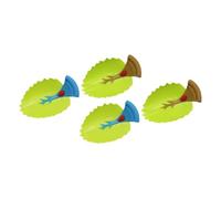 DECOMELODY 4Pcs Cartoon Faucet Extenders for Soft Plastic TPE Splash-reducing Hand Wash Tools in Assorted Blue and Brown Colors Design Independence and Fun Handwashing