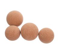 DECOMELODY 4pcs Cork Deep Tissue Massage Balls for Yoga Trigger Point Therapy Portable Muscle Roller for Plantar Foot Full Body Relaxation Ergonomic Fascia Release Tool for Home Travel Use