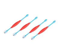 DECOMELODY 4pcs Double-Ended Pet Toothbrushes for Dogs and Cats Comfortable Tartar and Food Removal Cleaning Tool for Healthy Gums and Fresh Breath