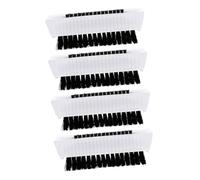 DECOMELODY 4pcs Double-sided Nail Scrubber Brushes with Soft Bristles and Anti-slip Grip Plastic Fingernail Cleaning Brushes for Hands and Toes Ergonomic Handle for Home and Salon Use