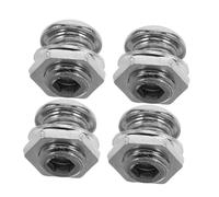 DECOMELODY 4pcs Drum Air Vent Screws with Washer Alloy Snare and Bass Drum Replacement Parts Precision Hardware for Stable Percussion Performance