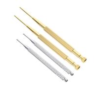 DECOMELODY 4pcs Ear Body Acupoint Probe Pen Stainless Steel Massage Tool with Rounded Tip for Safe Self-Diagnosis and Relief Skid-Resistant Design Silver and Gold